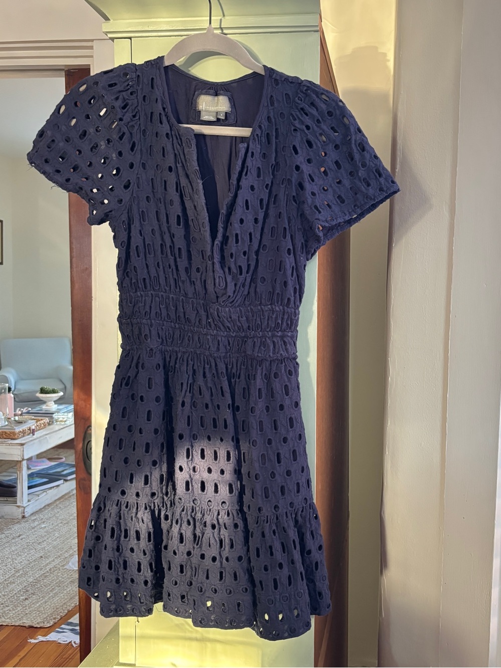 Anthropologie navy Somerset mini dress - Picture 2 of 8